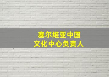 塞尔维亚中国文化中心负责人