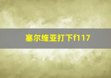 塞尔维亚打下f117