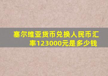 塞尔维亚货币兑换人民币汇率123000元是多少钱