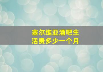 塞尔维亚酒吧生活费多少一个月