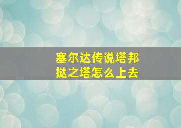 塞尔达传说塔邦挞之塔怎么上去