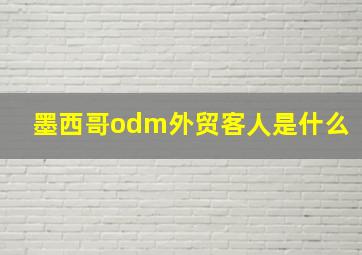 墨西哥odm外贸客人是什么