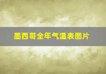 墨西哥全年气温表图片