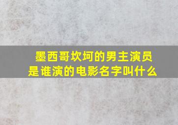 墨西哥坎坷的男主演员是谁演的电影名字叫什么