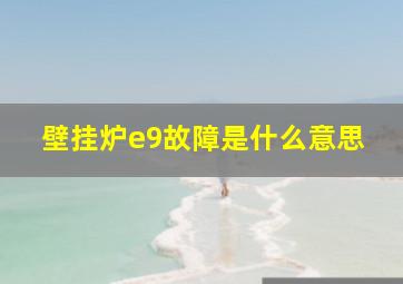 壁挂炉e9故障是什么意思