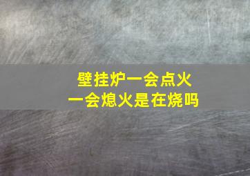 壁挂炉一会点火一会熄火是在烧吗