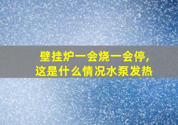 壁挂炉一会烧一会停,这是什么情况水泵发热