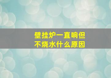 壁挂炉一直响但不烧水什么原因