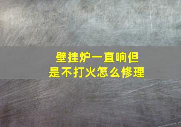 壁挂炉一直响但是不打火怎么修理