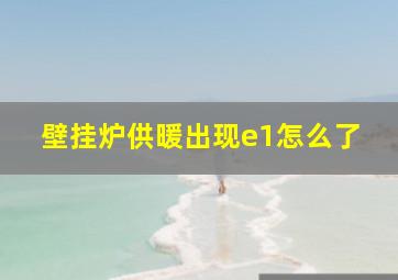 壁挂炉供暖出现e1怎么了