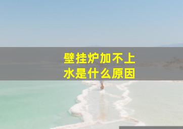 壁挂炉加不上水是什么原因