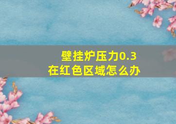 壁挂炉压力0.3在红色区域怎么办