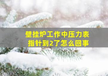 壁挂炉工作中压力表指针到2了怎么回事