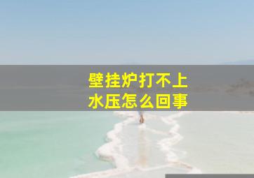 壁挂炉打不上水压怎么回事