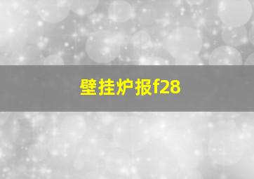 壁挂炉报f28