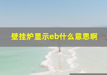 壁挂炉显示eb什么意思啊