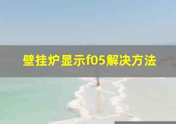 壁挂炉显示f05解决方法