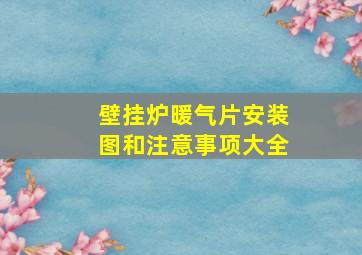 壁挂炉暖气片安装图和注意事项大全