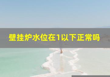 壁挂炉水位在1以下正常吗