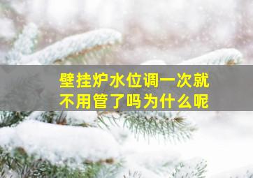 壁挂炉水位调一次就不用管了吗为什么呢