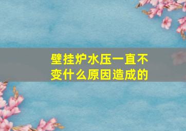 壁挂炉水压一直不变什么原因造成的