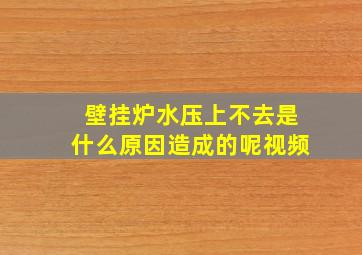 壁挂炉水压上不去是什么原因造成的呢视频