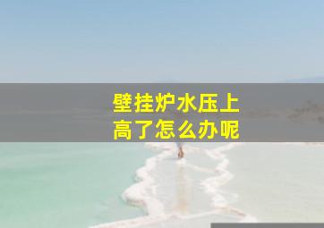 壁挂炉水压上高了怎么办呢