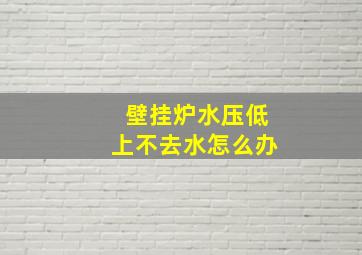 壁挂炉水压低上不去水怎么办