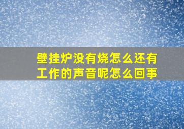 壁挂炉没有烧怎么还有工作的声音呢怎么回事