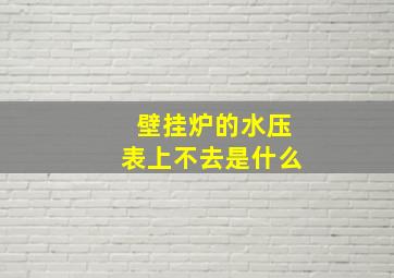 壁挂炉的水压表上不去是什么