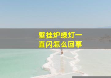 壁挂炉绿灯一直闪怎么回事