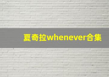 夏奇拉whenever合集