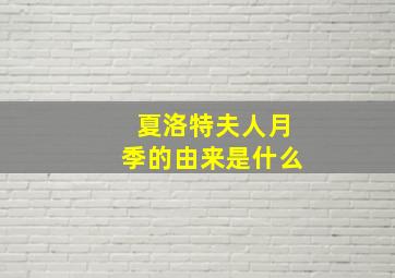 夏洛特夫人月季的由来是什么