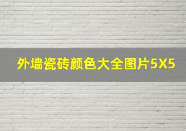 外墙瓷砖颜色大全图片5X5