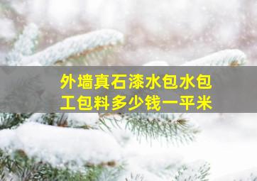 外墙真石漆水包水包工包料多少钱一平米