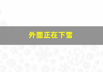 外面正在下雪