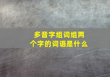 多音字组词组两个字的词语是什么