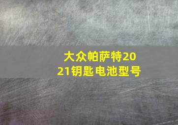 大众帕萨特2021钥匙电池型号