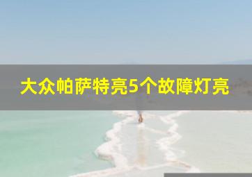 大众帕萨特亮5个故障灯亮