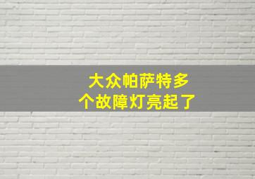 大众帕萨特多个故障灯亮起了