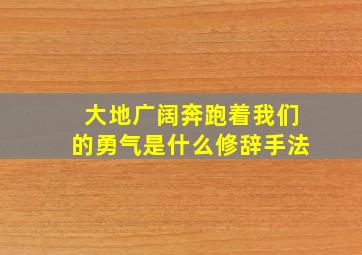 大地广阔奔跑着我们的勇气是什么修辞手法