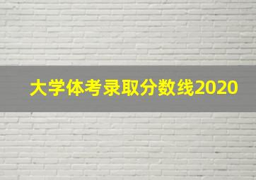 大学体考录取分数线2020