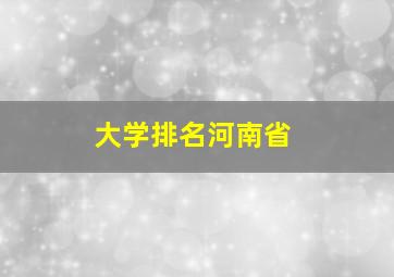 大学排名河南省