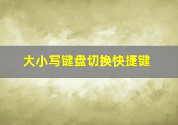 大小写键盘切换快捷键