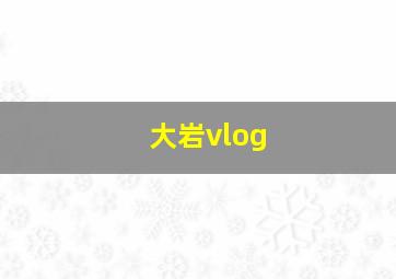 大岩vlog