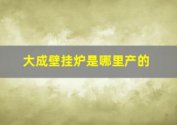 大成壁挂炉是哪里产的