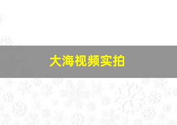 大海视频实拍