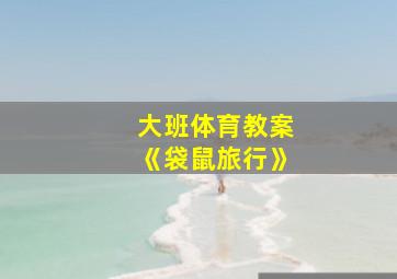 大班体育教案《袋鼠旅行》