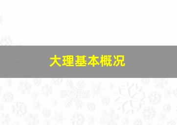 大理基本概况