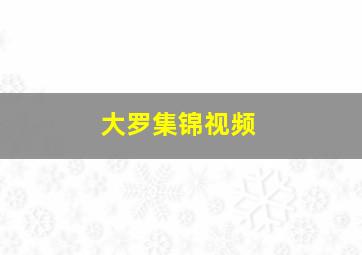 大罗集锦视频